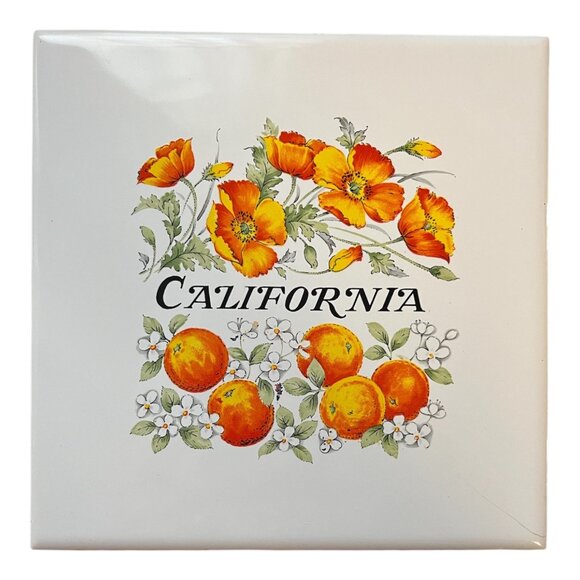 Set of 2 Vintage Decorative Ceramic Tiles – “California” & “Peggy’s Kitchen” – C - Picture 2 of 6